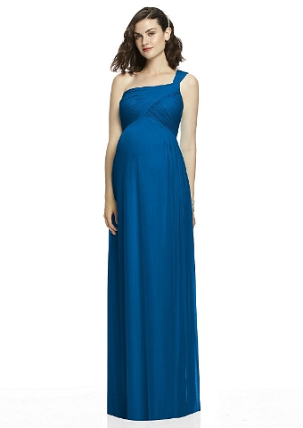 Schwangerschaftsmode, Abendkleid lang mit einem Träger Elegantes Abendkleid für die schwangere in tollem blau. Es sitzt einfach perfekt und ermöglicht ein ungestörtes Feiervergnügen.