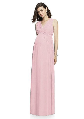 Rosafarbenes Abendkleid in lang rosefarbend Klassisch und schön, ein schlichtes abendkleid für die schwangere in vintage rose.